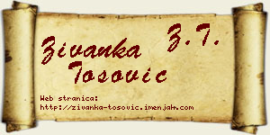 Živanka Tošović vizit kartica